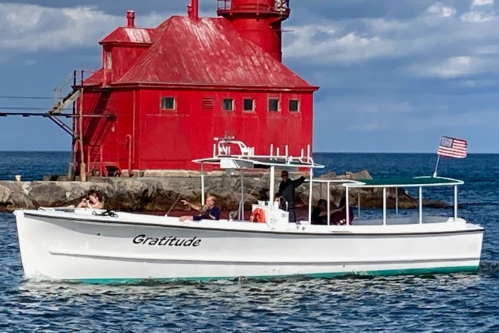 a large ship in a body of water