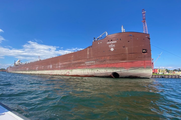 a large ship in a body of water