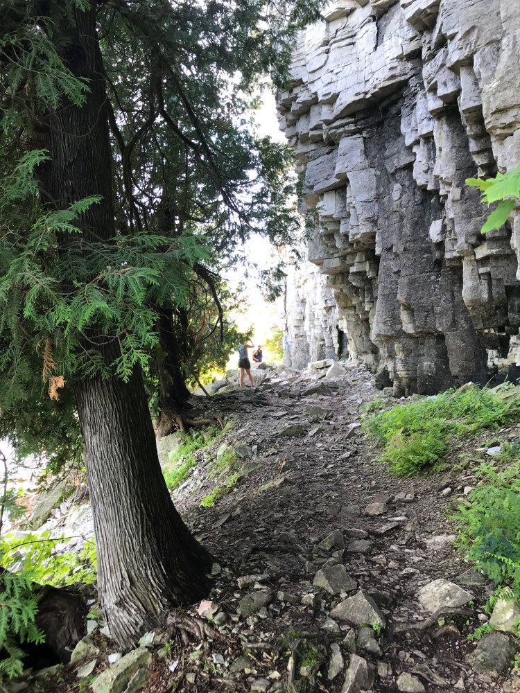 a rocky foot trail