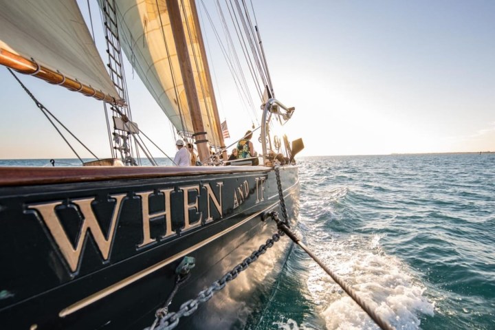 a small boat in a body of water