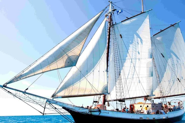 a large ship in the water