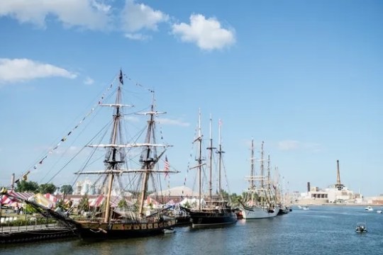 a large ship in a body of water